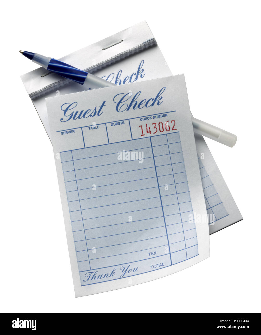 Restaurant vide vérifier Banque D'Images