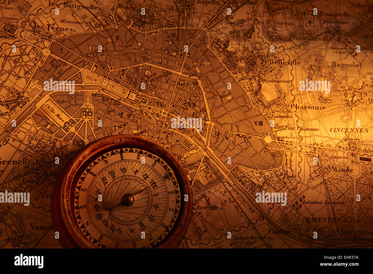 Carte antique Banque D'Images