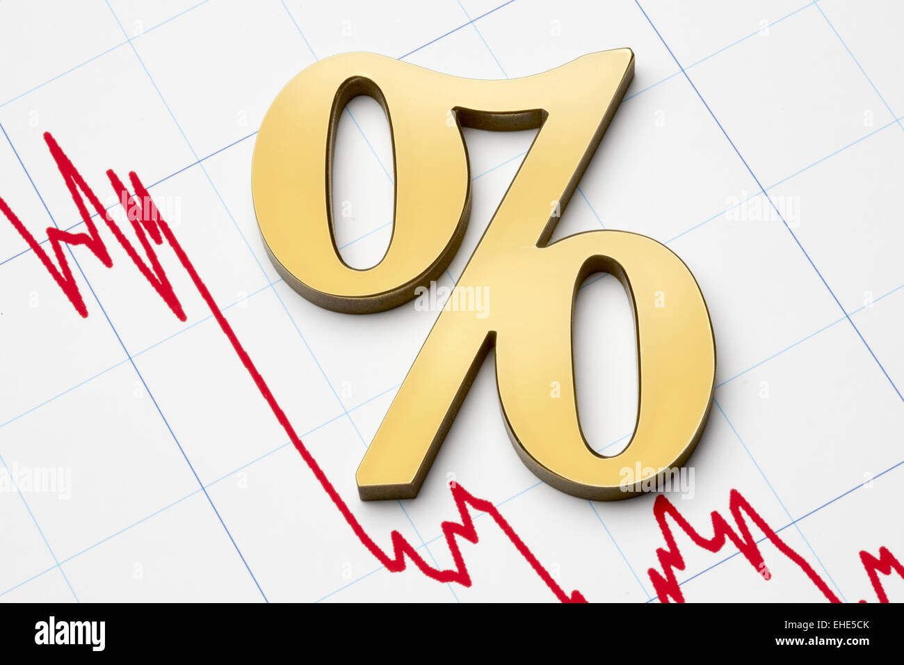 La baisse des taux Banque D'Images