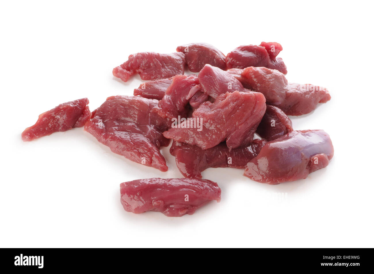 Chevreuil Stroganoff, coupe de main Banque D'Images