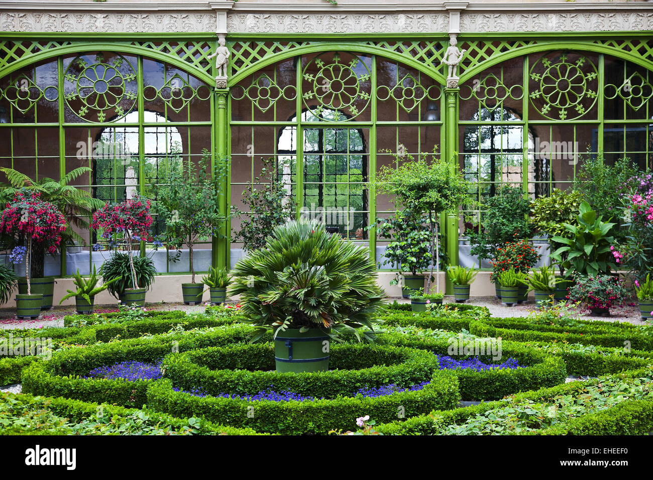 Jardin, art nouveau, Schwerin, Allemagne Banque D'Images