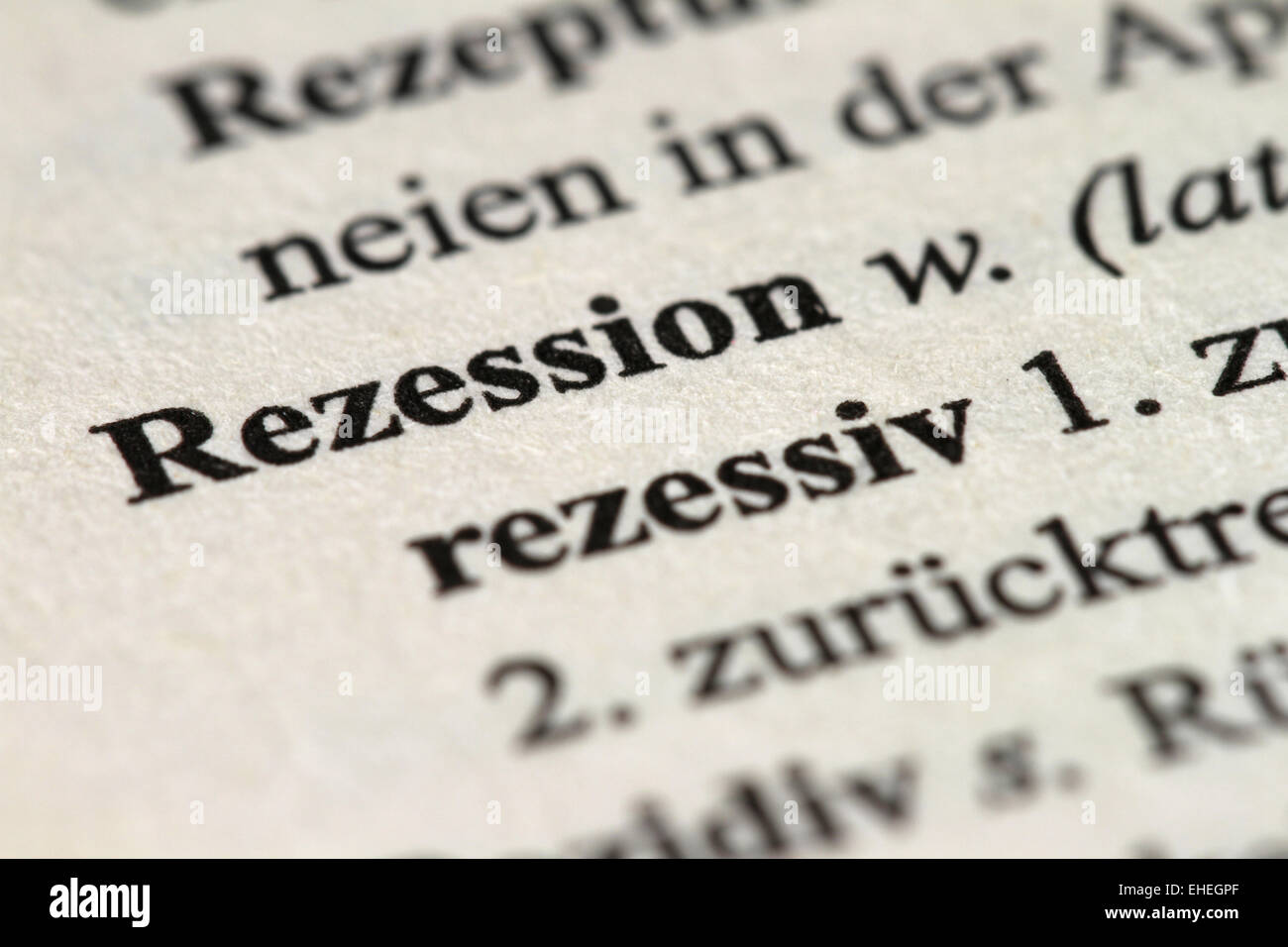 récession Banque D'Images