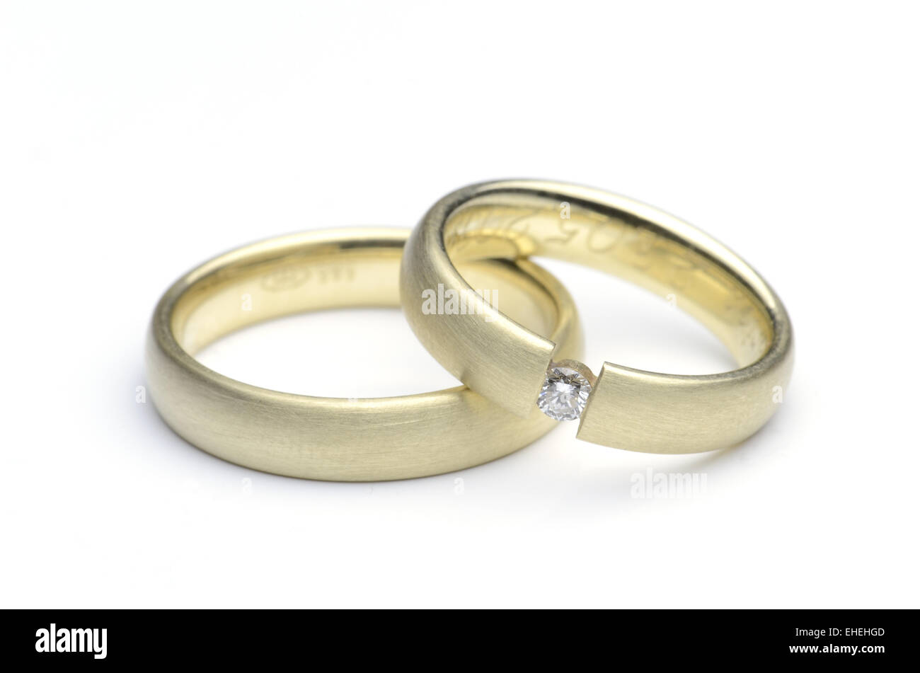 Les anneaux de mariage Banque D'Images