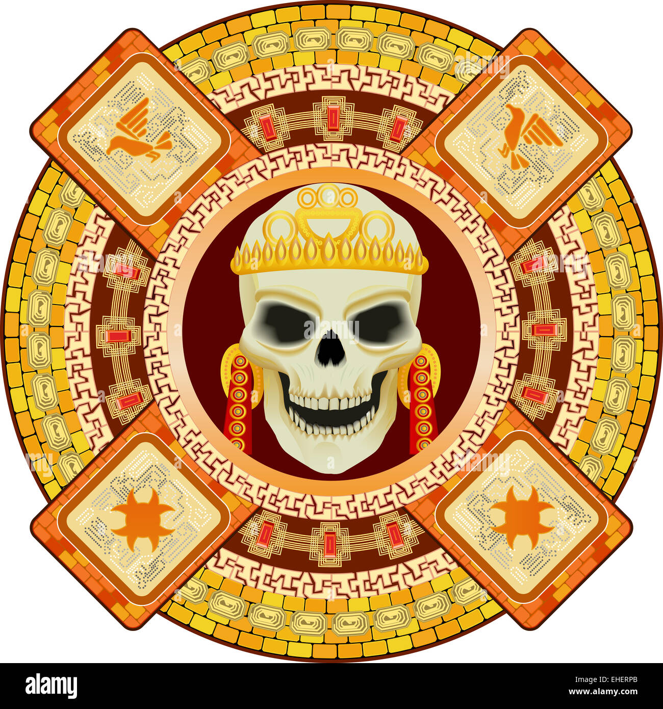 Dieu de la mort des Aztèques Banque D'Images