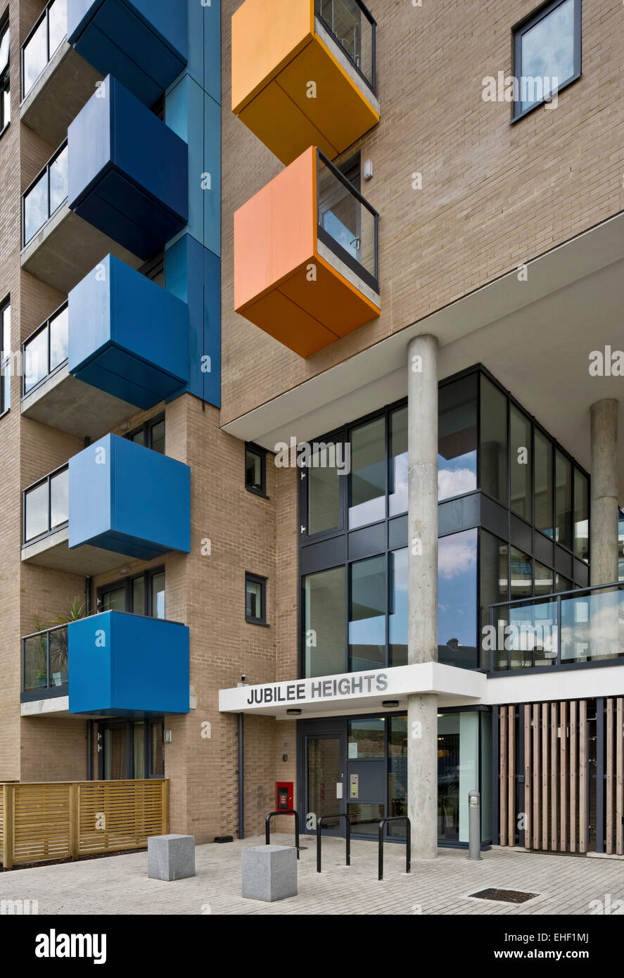 Hauteurs du jubilé de bloc. Central Park Apartments, Lewisham., Londres, Royaume-Uni. Architecte : bptw partenariat, 2014. Banque D'Images