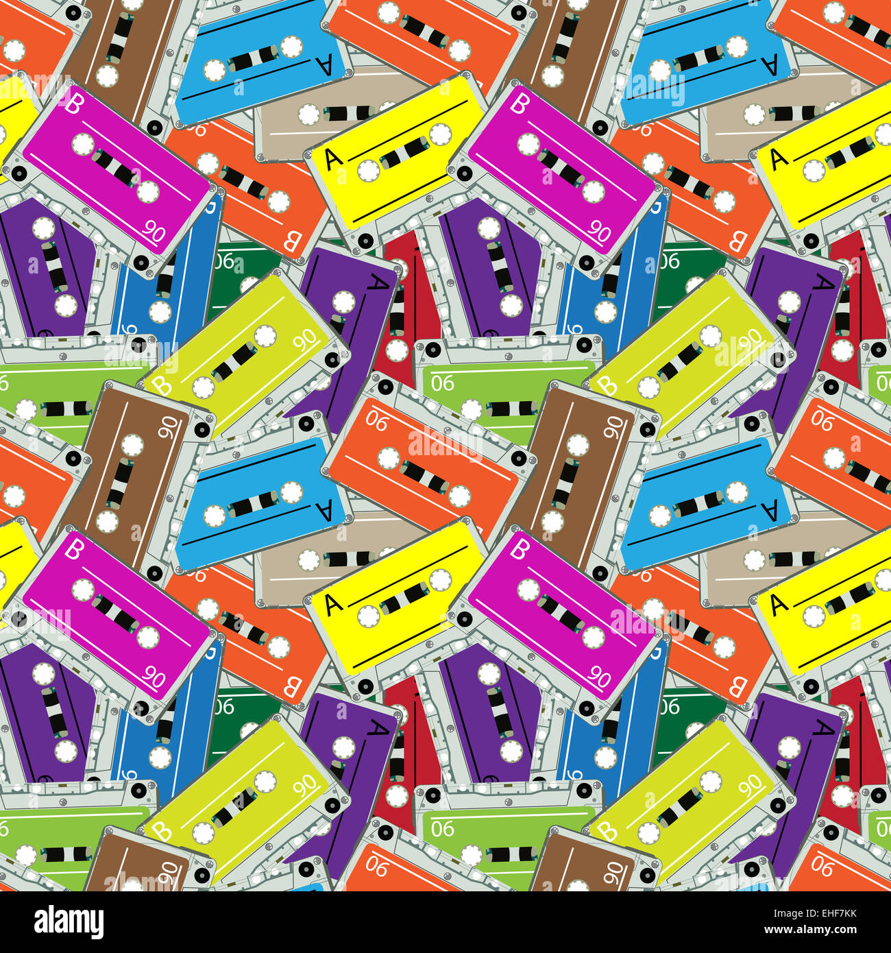 Seamless pattern des bandes audio Banque D'Images