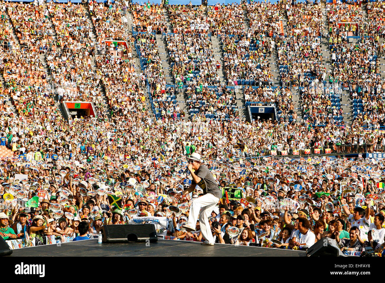 De Sami Mighty Mighty couronne au stade de l'état de cause à Yokohama au Japon en août 2008. Banque D'Images