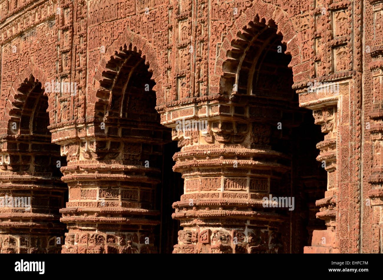 Temple de l'Inde, terre cuite West-Bengal Banque D'Images