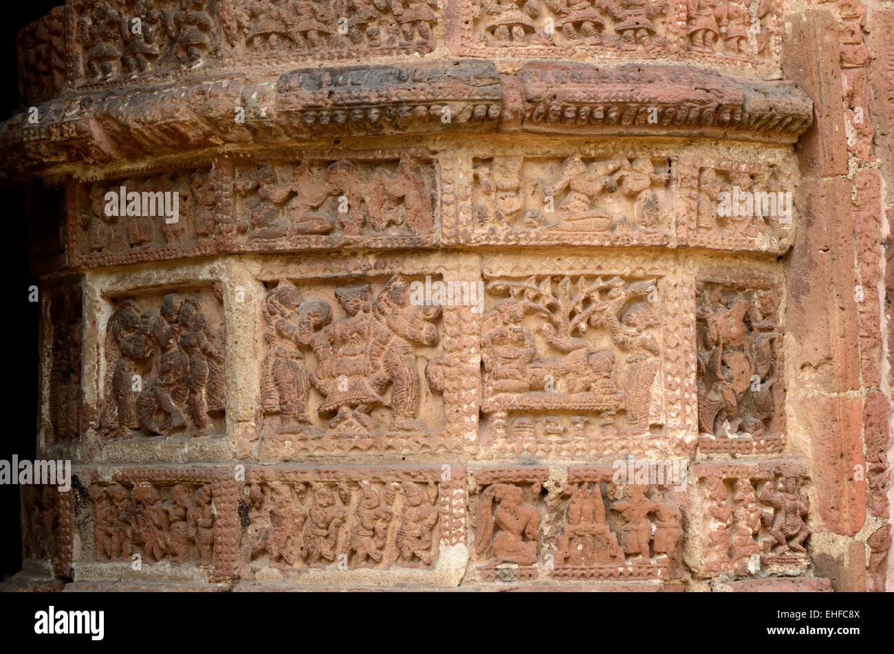 Temple de l'Inde, terre cuite West-Bengal Banque D'Images