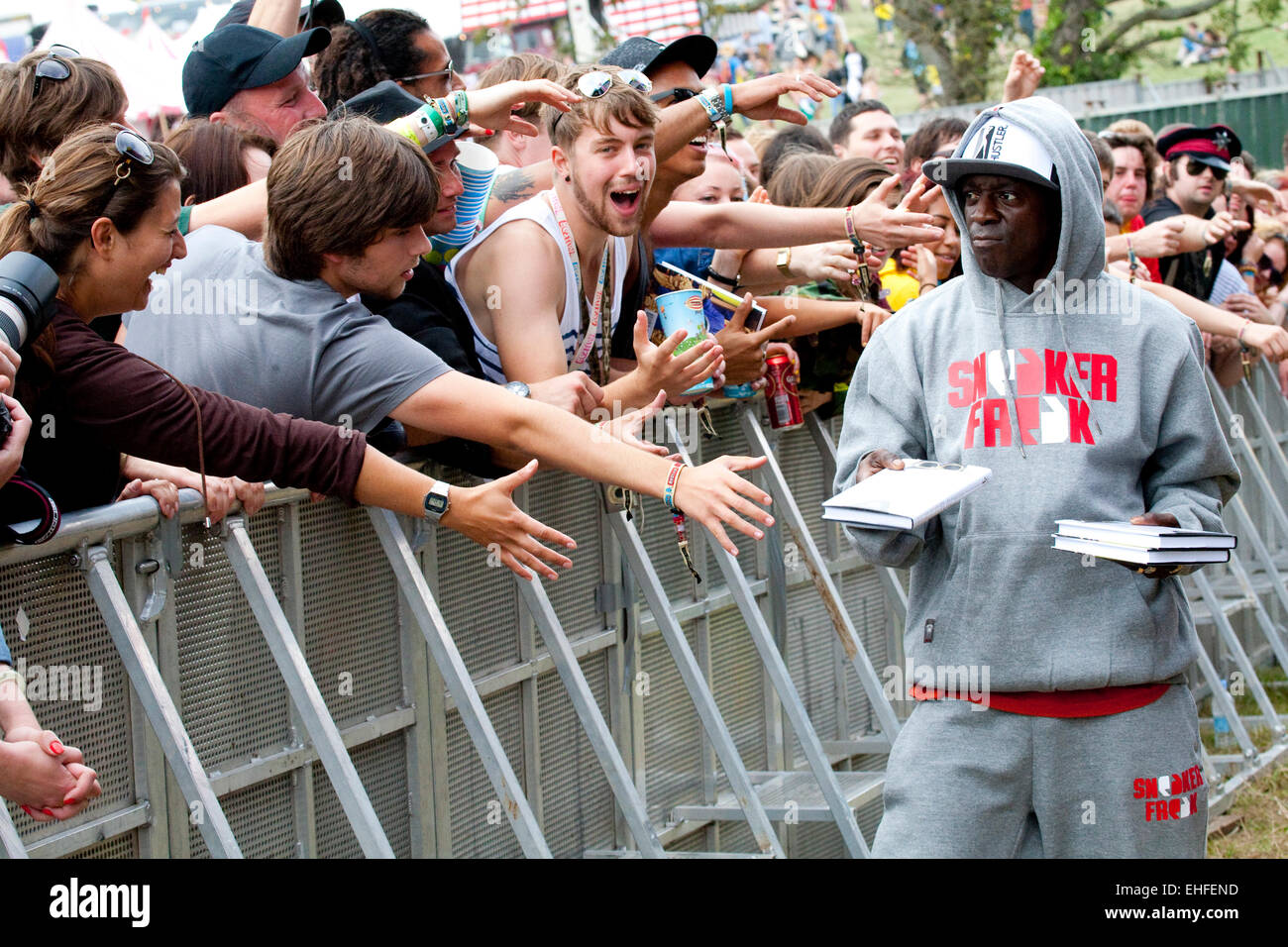 Flava Flav au Bestival sur l'île de Wight en 2011. Banque D'Images