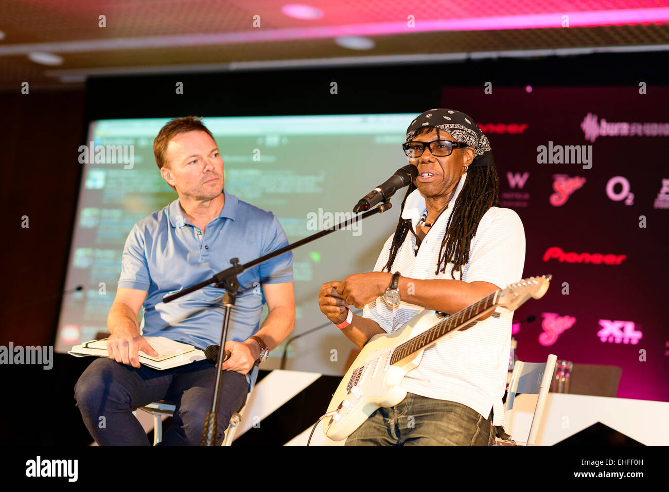 Pete Tong et Nile Rodgers à la Conférence IMS 25 mai 2012 Ibiza. Banque D'Images