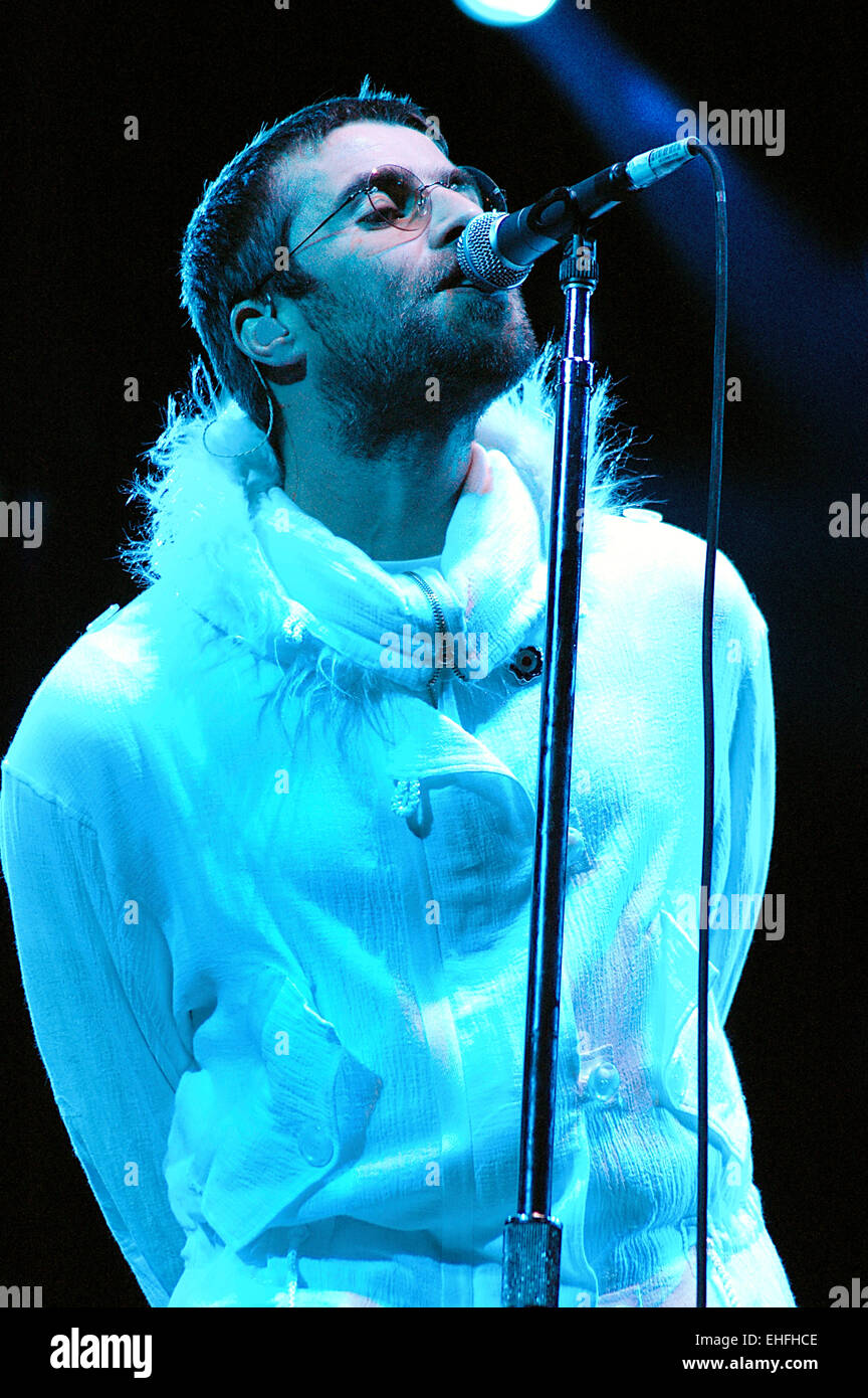 Liam Gallagher d'Oasis. Banque D'Images