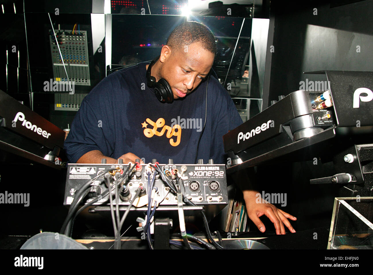 DJ Premier DJ à Kaberet à Londres. Banque D'Images