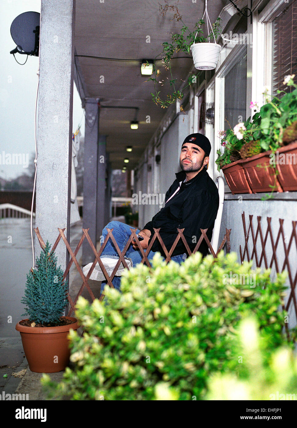 Portrait de Jose Luis dans Edgware le nord de Londres. Banque D'Images