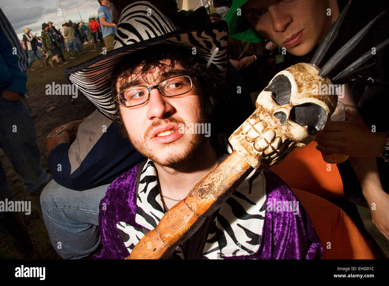 Foule à T in the Park en Ecosse. Banque D'Images