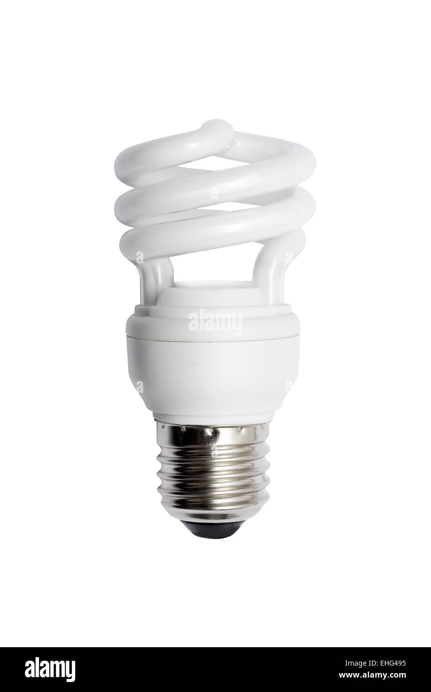 Ampoule à économie d'énergie. Image isolée. Banque D'Images