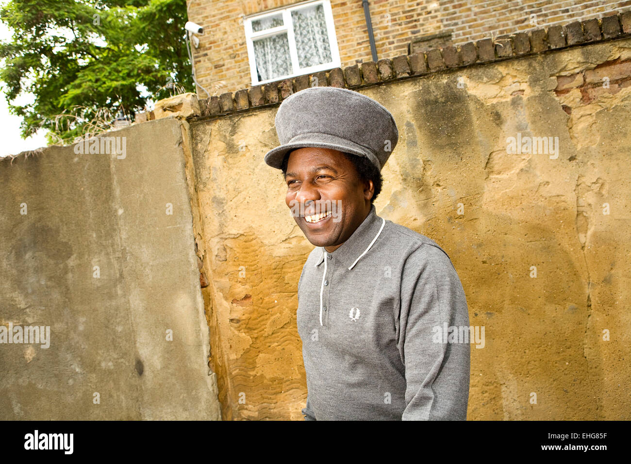 Portrait de Norman Jay dans Notting Hill l'été 2008. Banque D'Images