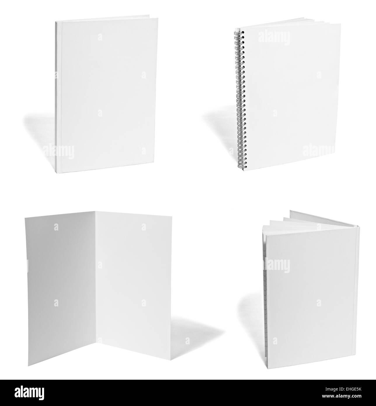 Notice manuel portable modèle papier blanc vide Banque D'Images