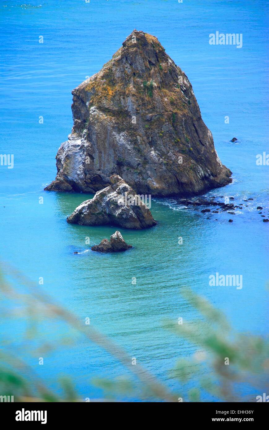 Rock Island sur la côte de la Californie Monterey Banque D'Images