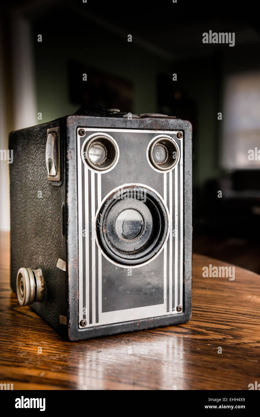 Appareil photo Kodak Brownie Box STILL Life Banque D'Images