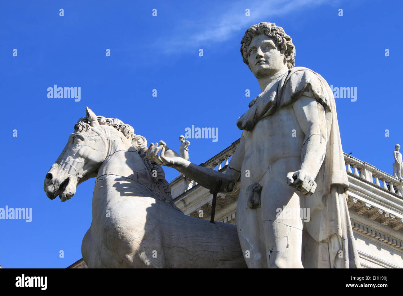 Statue de castor en place Campidoglio Banque D'Images