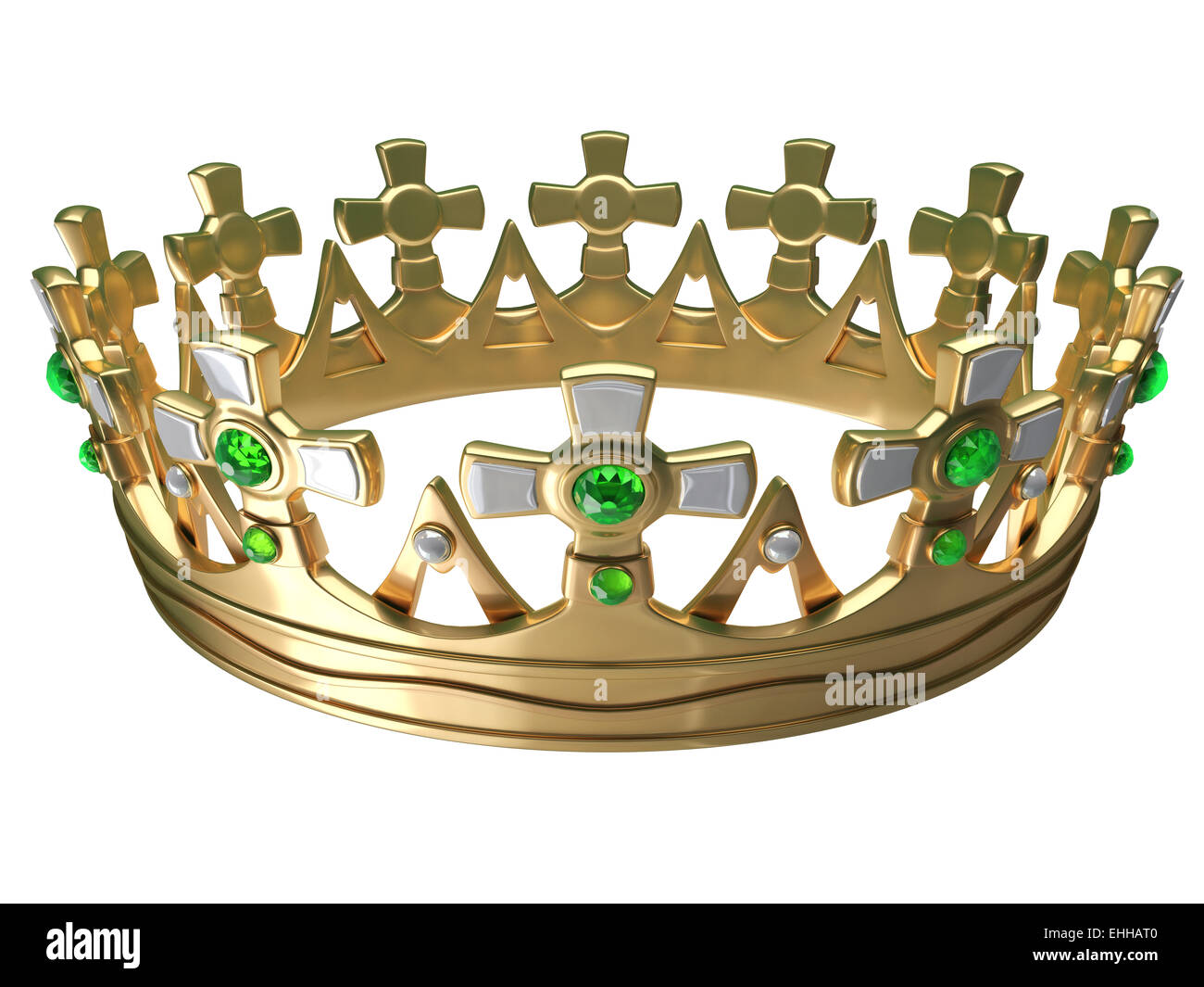 Royal Gold Crown isolated Banque D'Images