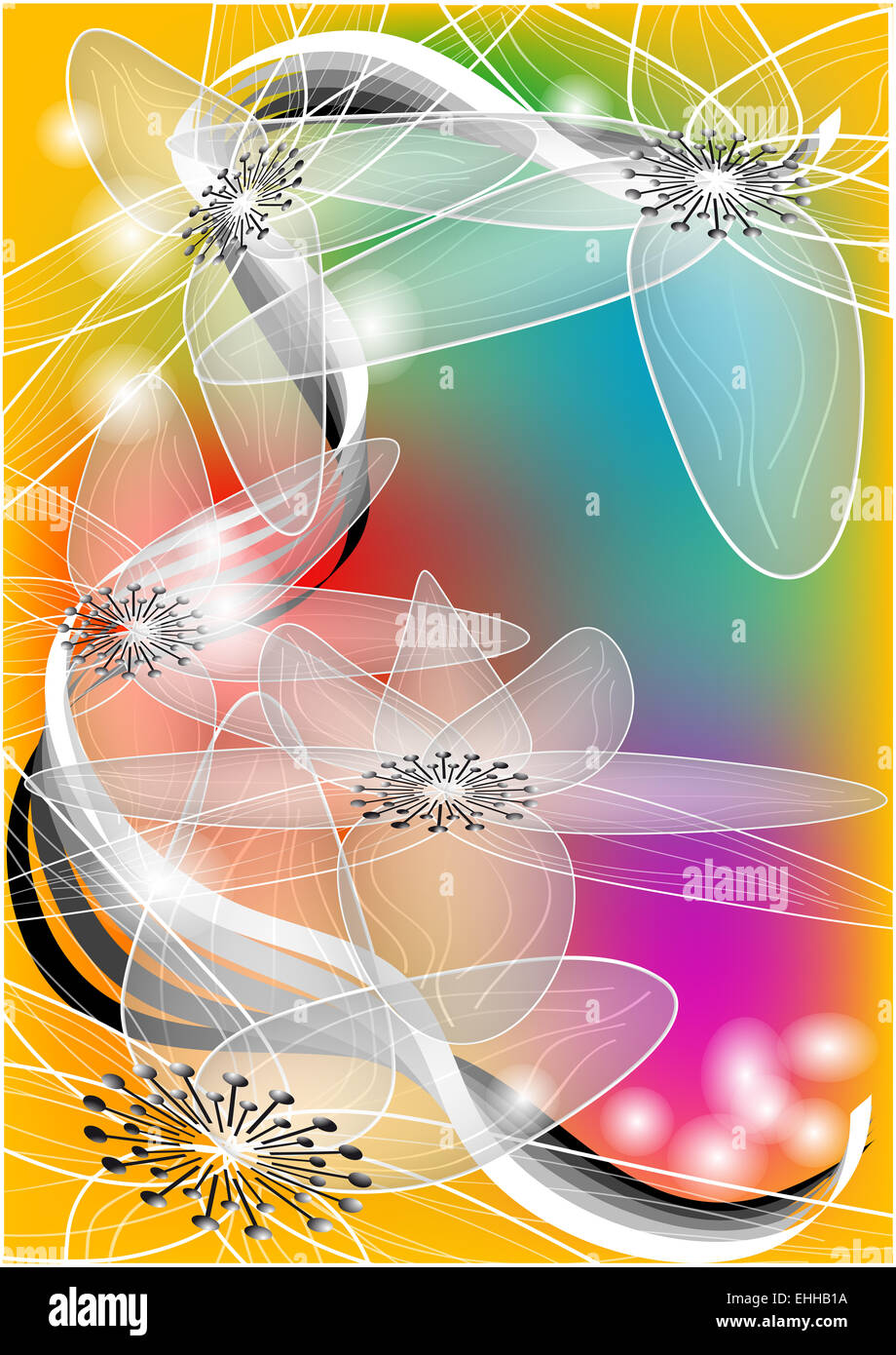 tourbillon floral Banque D'Images