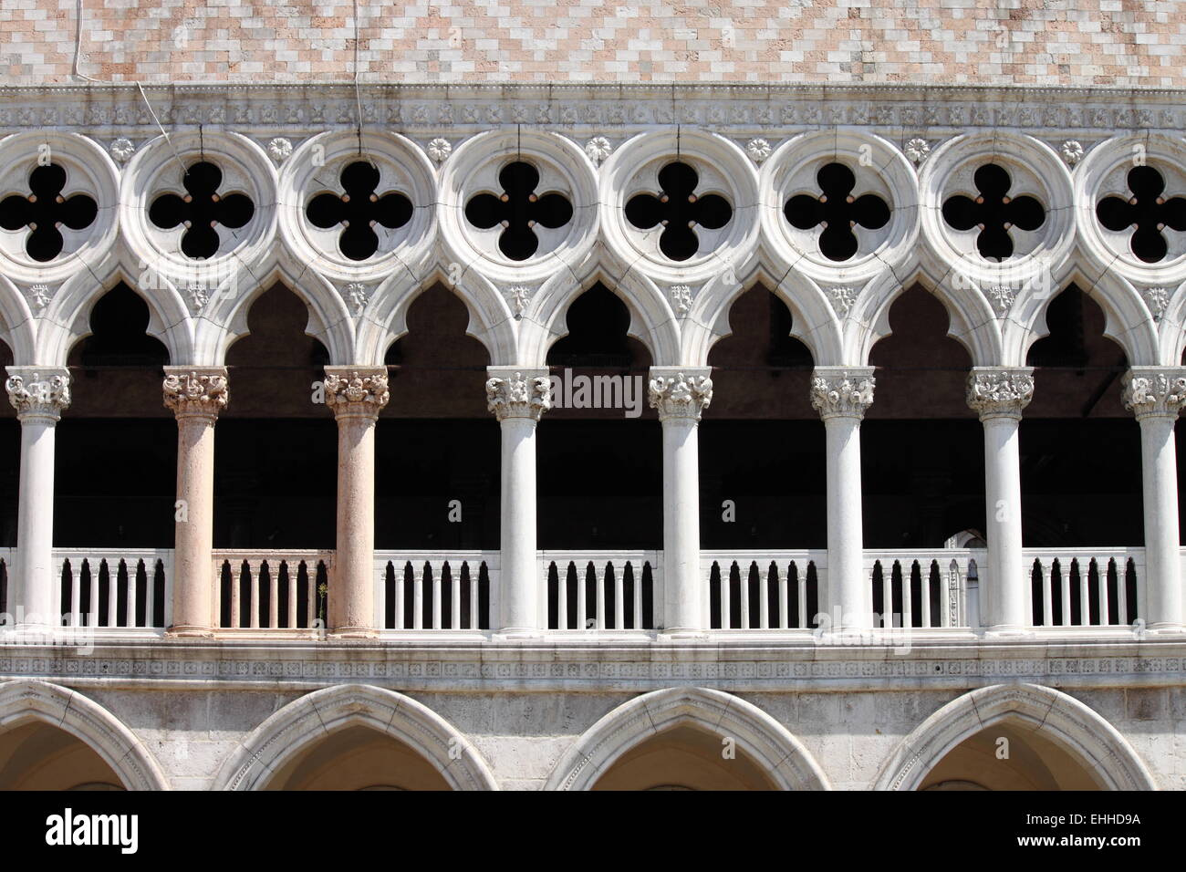 Arches de Palais des Doges à Venise Banque D'Images