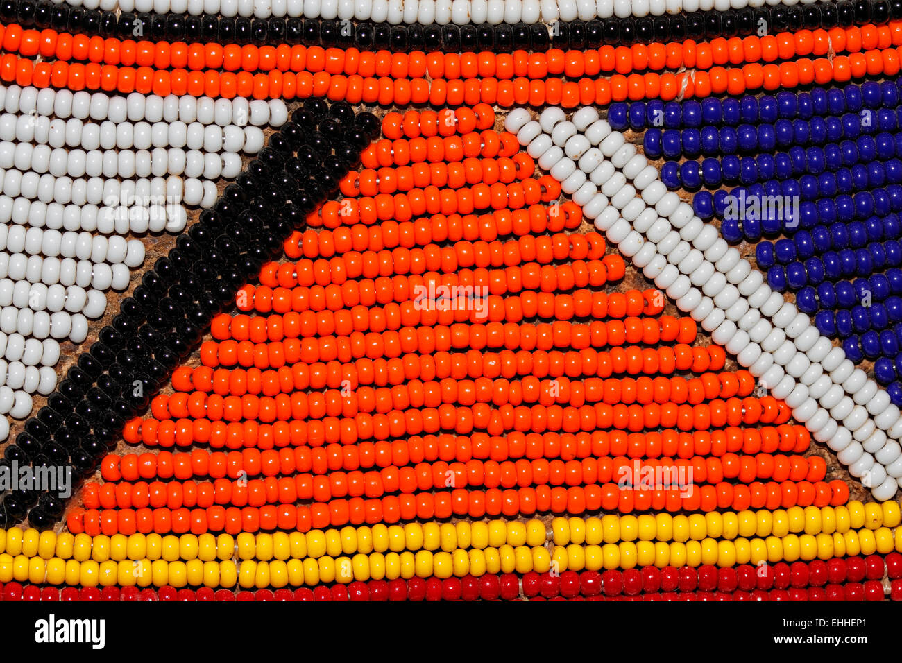 Perles d'Afrique colorés utilisés comme décoration par la tribu Masai au Kenya Banque D'Images
