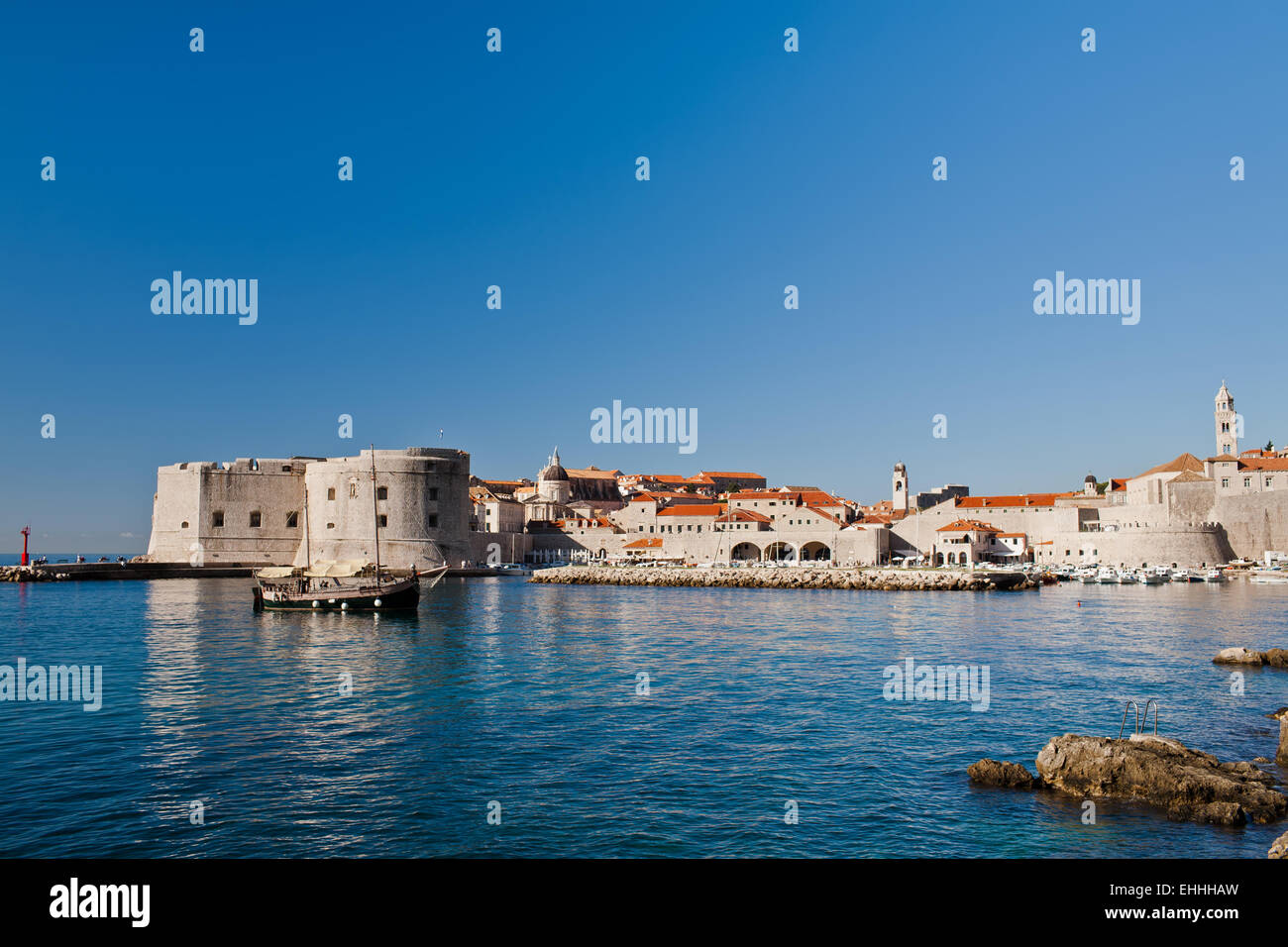 Dubrovnik, Croatie, remparts, vieille ville Banque D'Images