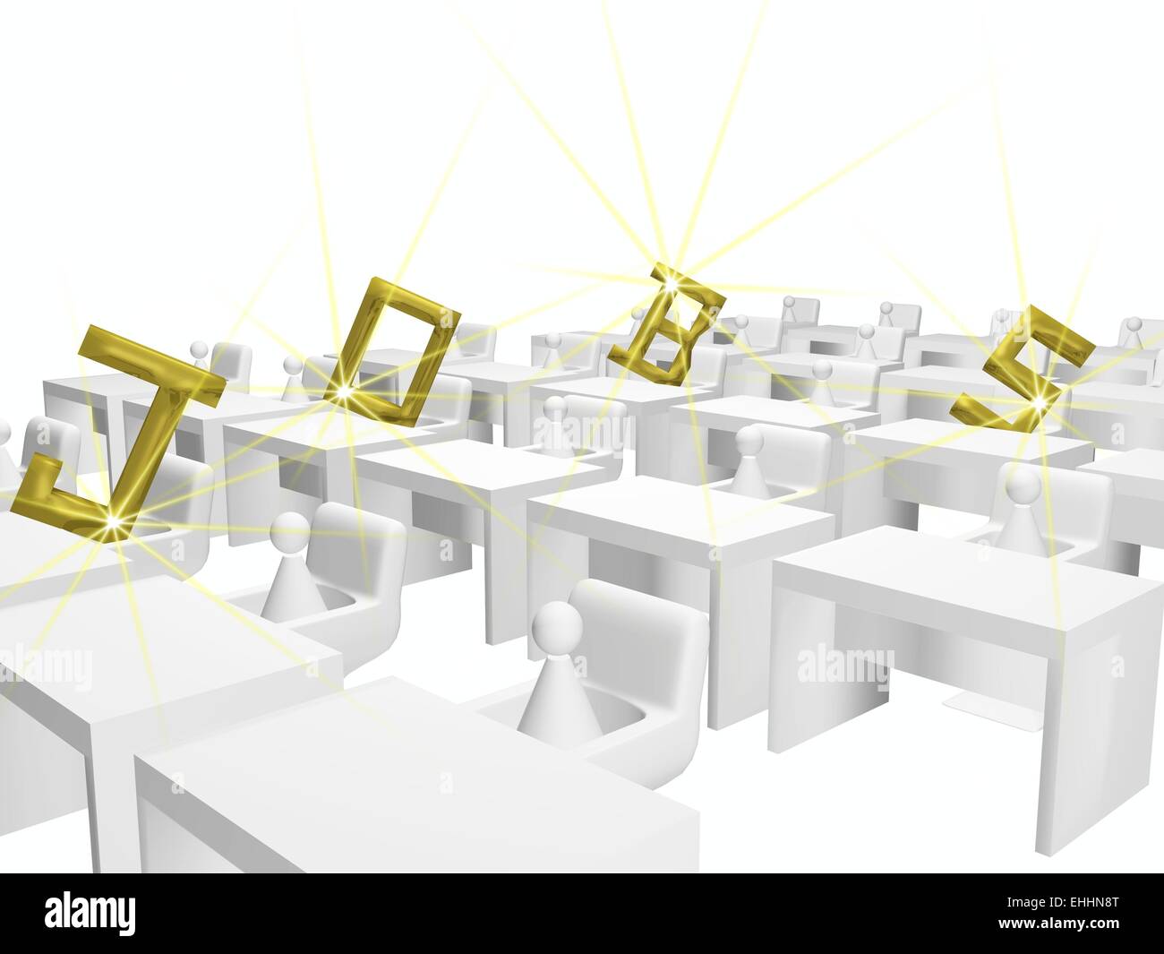Illustration d'offres d'emploi Banque D'Images