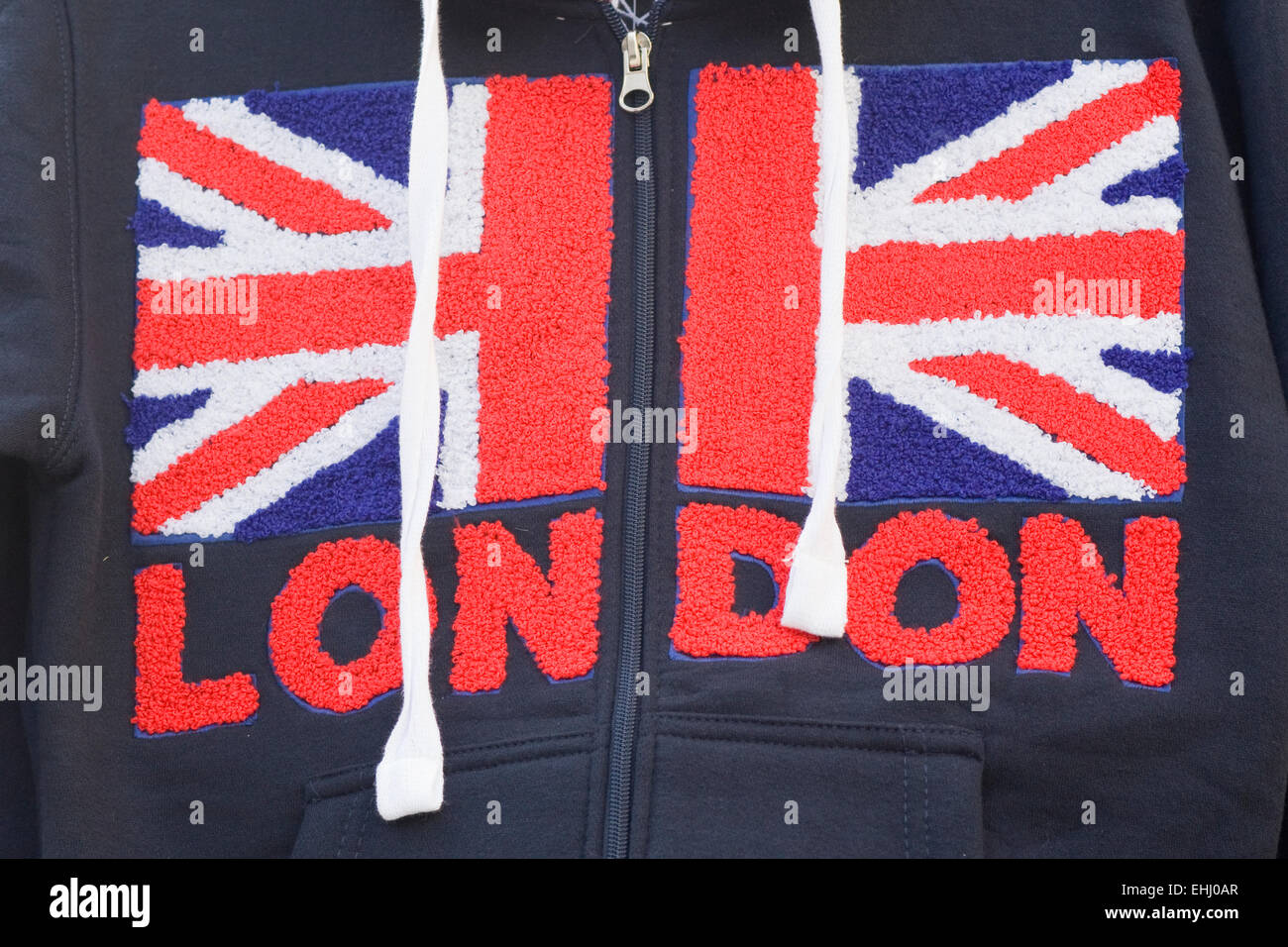 Sweatshirt avec l'Union Jack et de vêtements souvenirs de Londres Banque D'Images