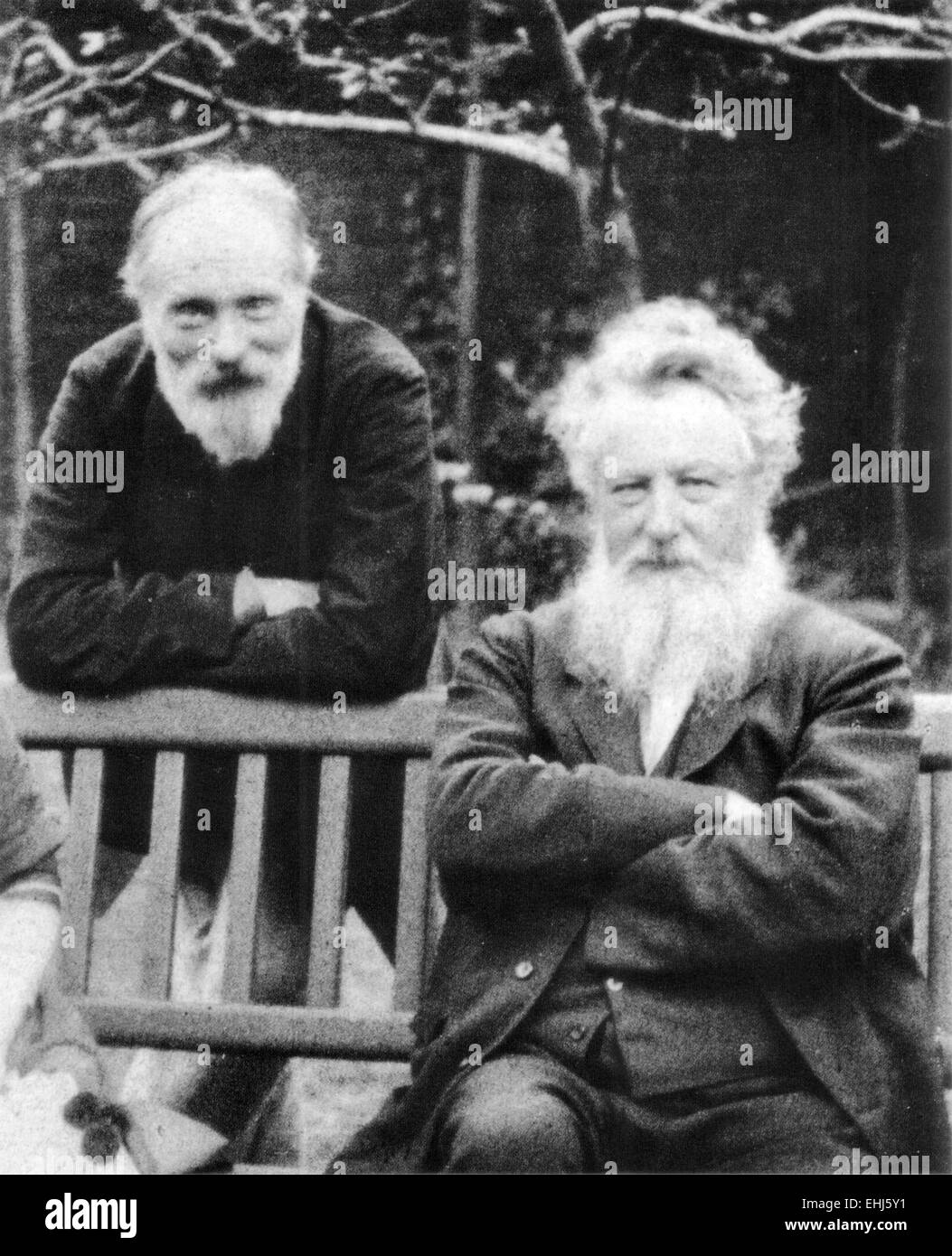 Sir Edward Coley Burne-Jones, gauche avec William Morris Banque D'Images