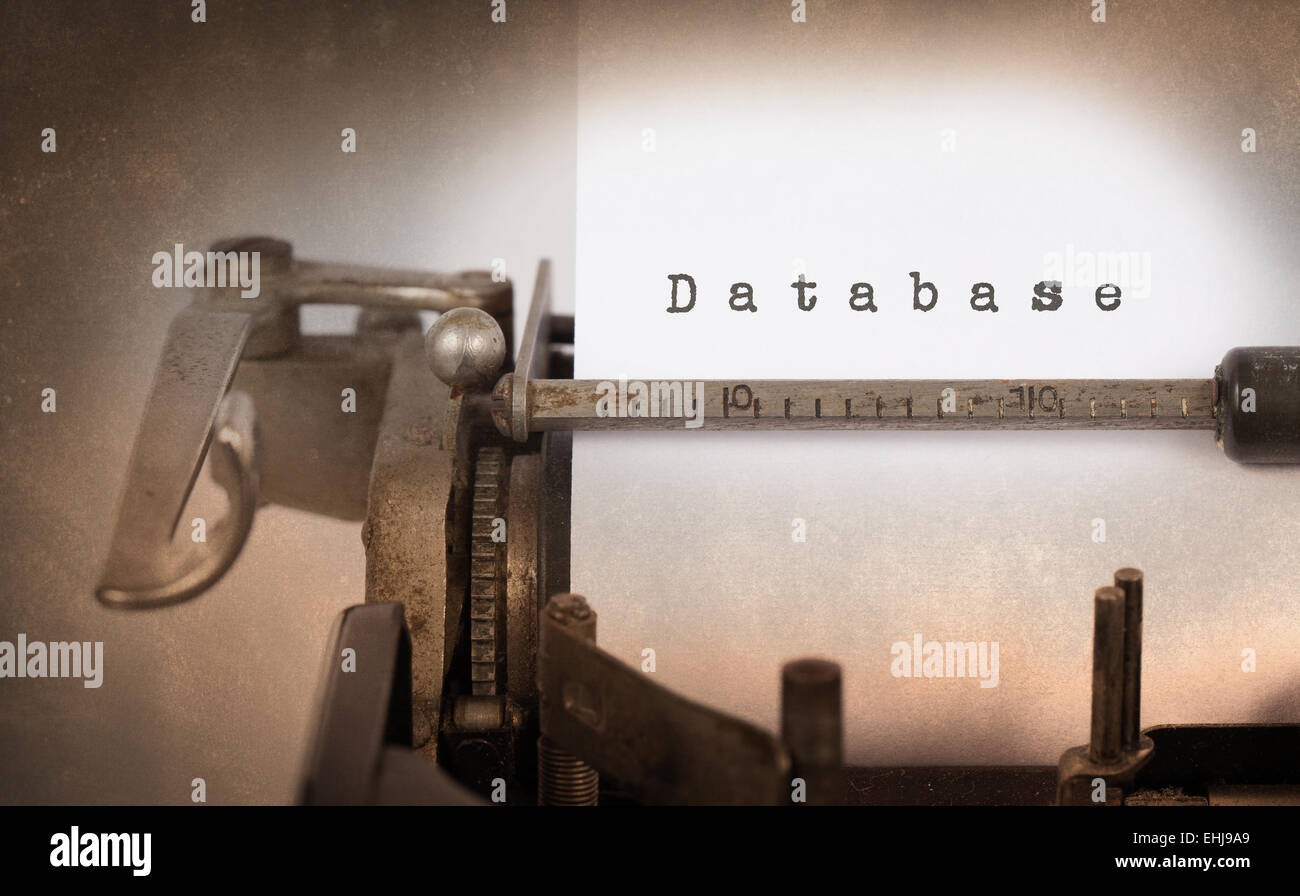 Close-up of a vintage typewriter, vieilles et rouillées, base de données Banque D'Images