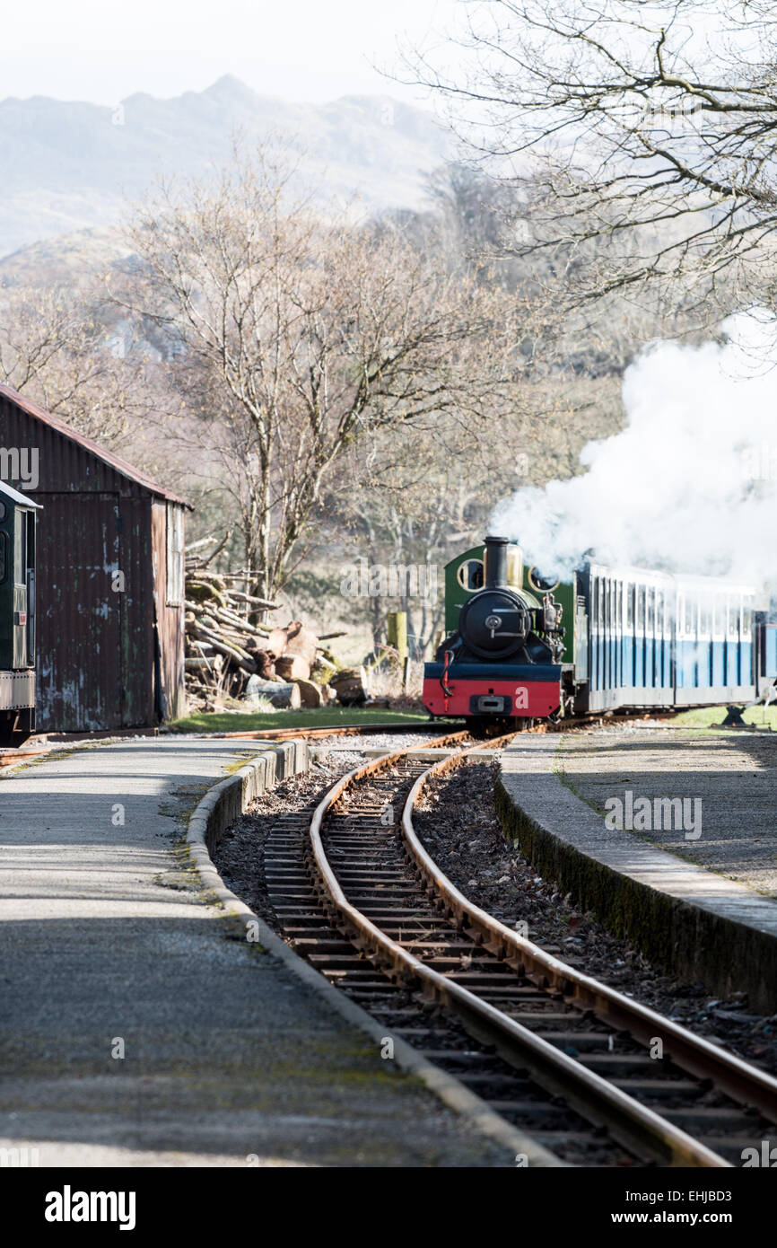 Seascale et chemin de fer miniature Eskdale Banque D'Images