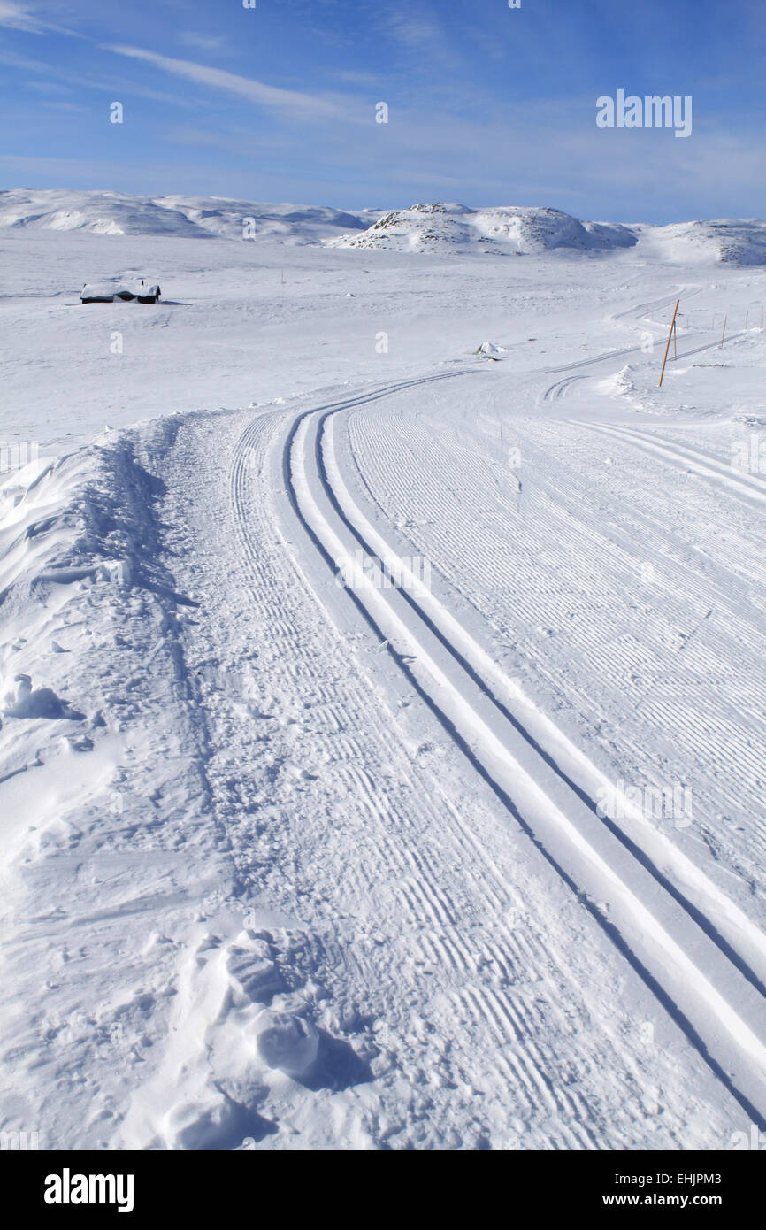L'hiver à Hovden, Norvège Banque D'Images