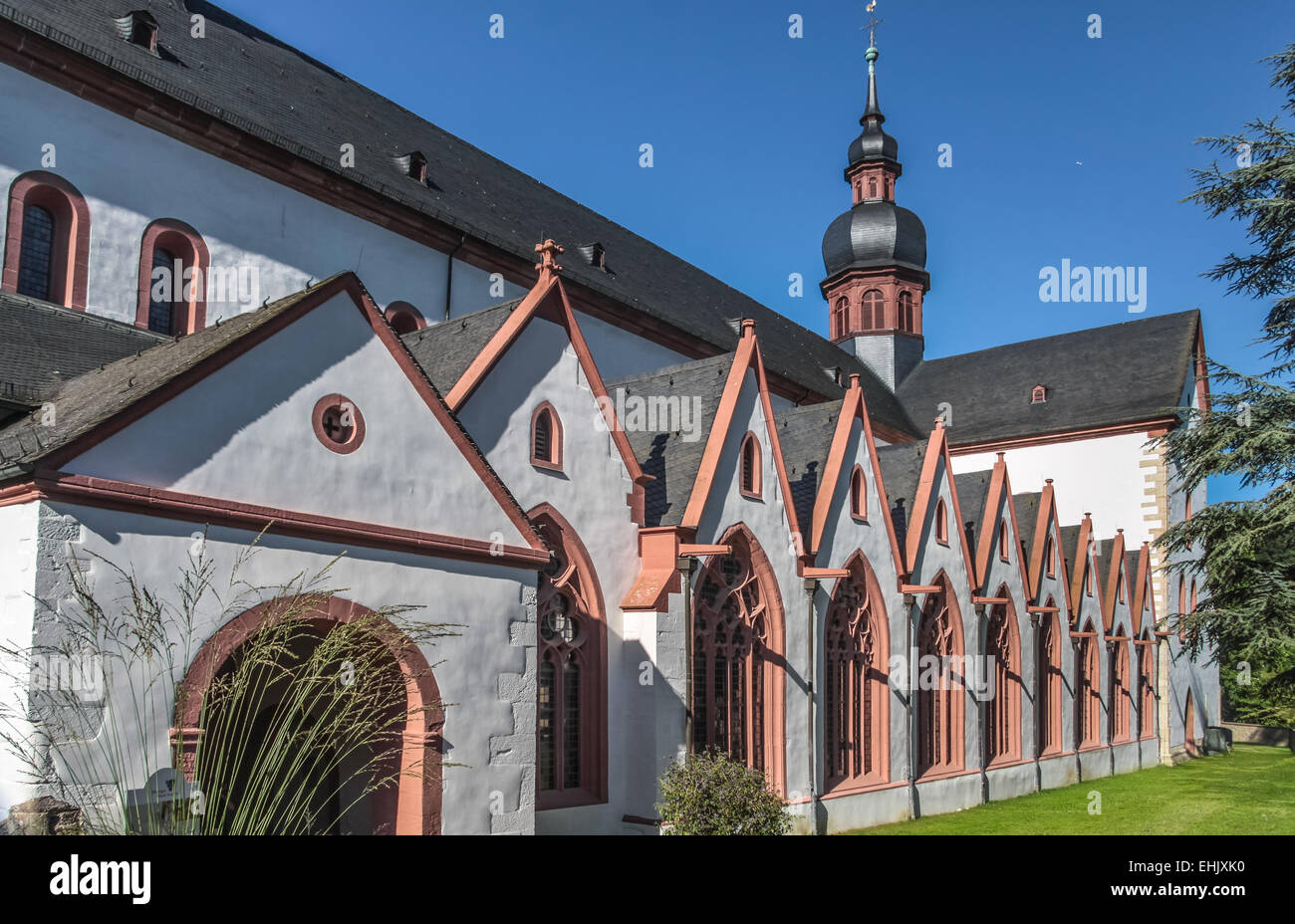 Église du Monastère Cistercien Shanghai, Rheingau, Hesse, Allemagne Banque D'Images