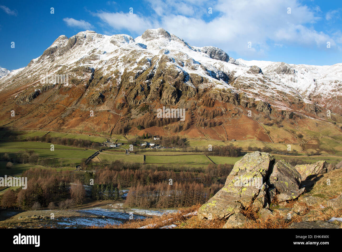 Langdale Pikes Langdale Cumbria Lake District Banque D'Images