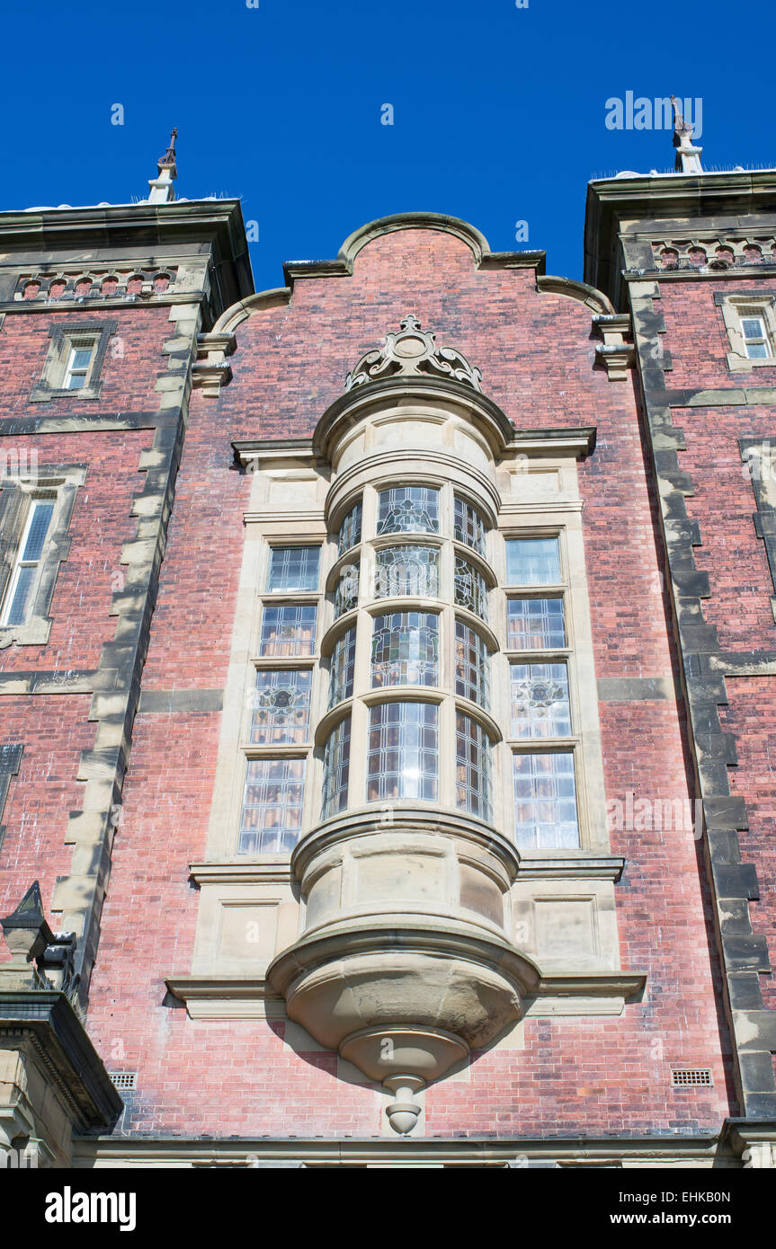 Vue détaillée de l'hôtel de ville de Scarborough, North Yorkshire, UK Banque D'Images