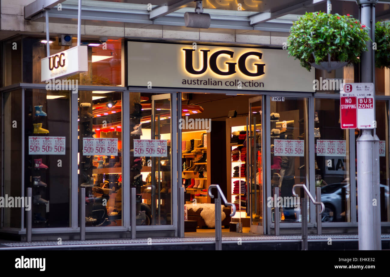 Détail de la boutique UGG Australia à Sydney, Australie Photo Stock - Alamy