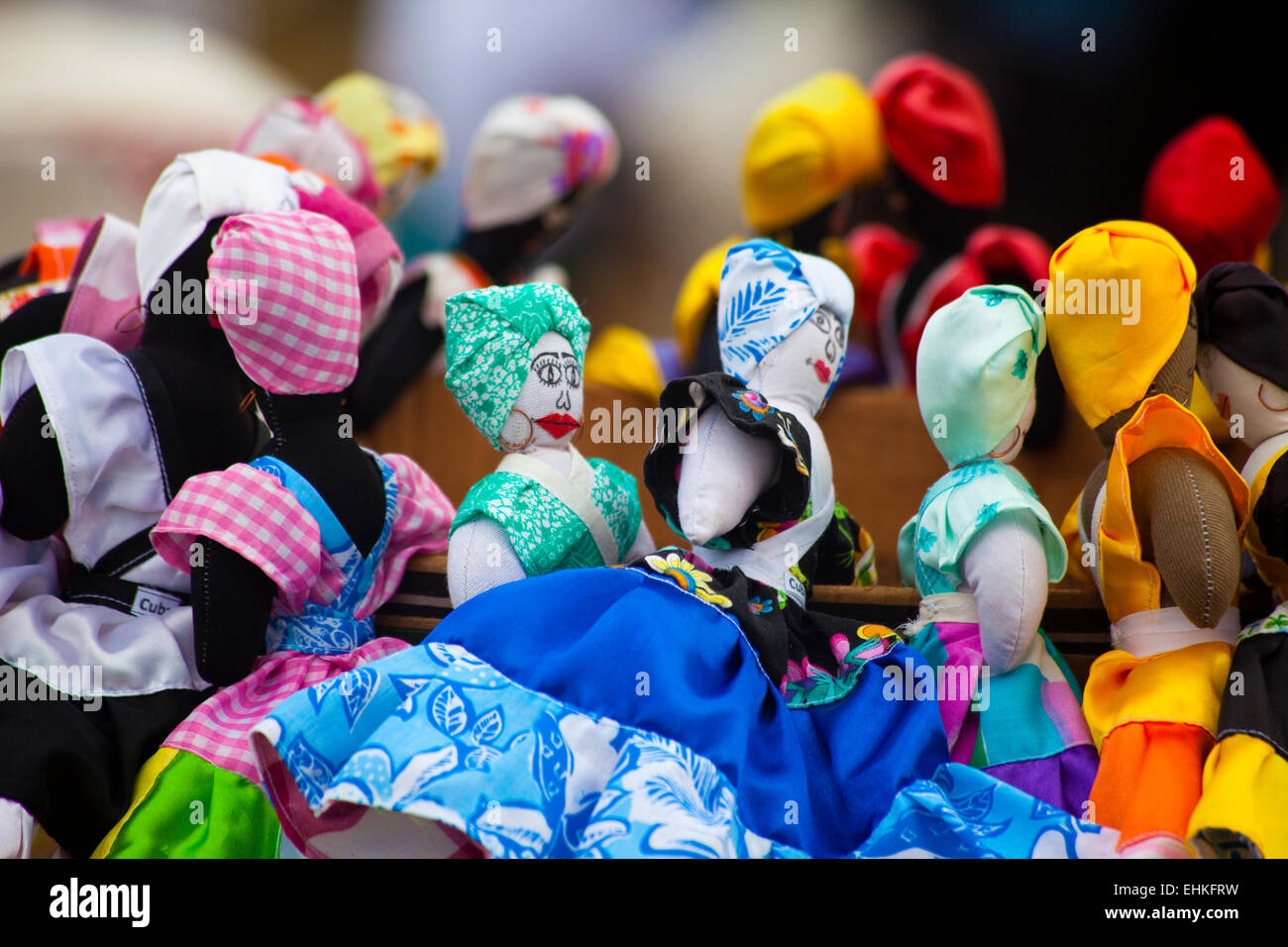 Poupées colorés à vendre à Trinidad, Cuba Banque D'Images