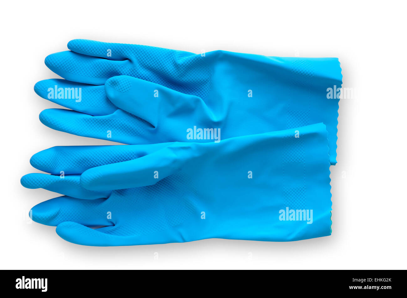 L'outil de travail : gants de caoutchouc avec clipping path Banque D'Images