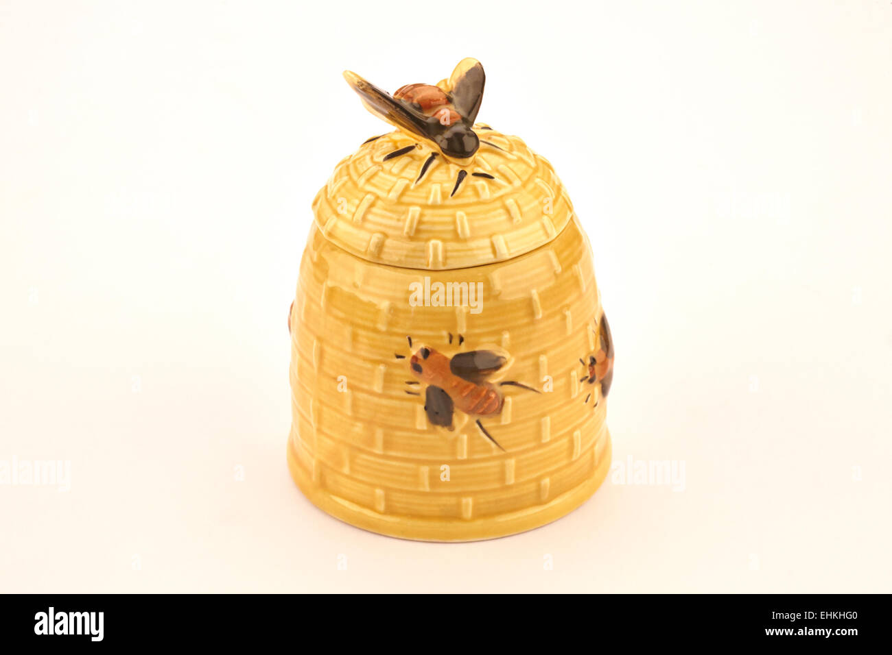 Céramique poterie Vintage Honey Pot Skep conception avec les abeilles Photo  Stock - Alamy