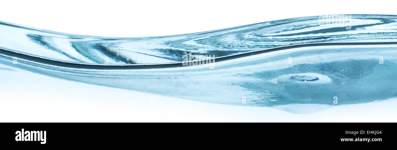 Close-up de l'eau vague against white background Banque D'Images