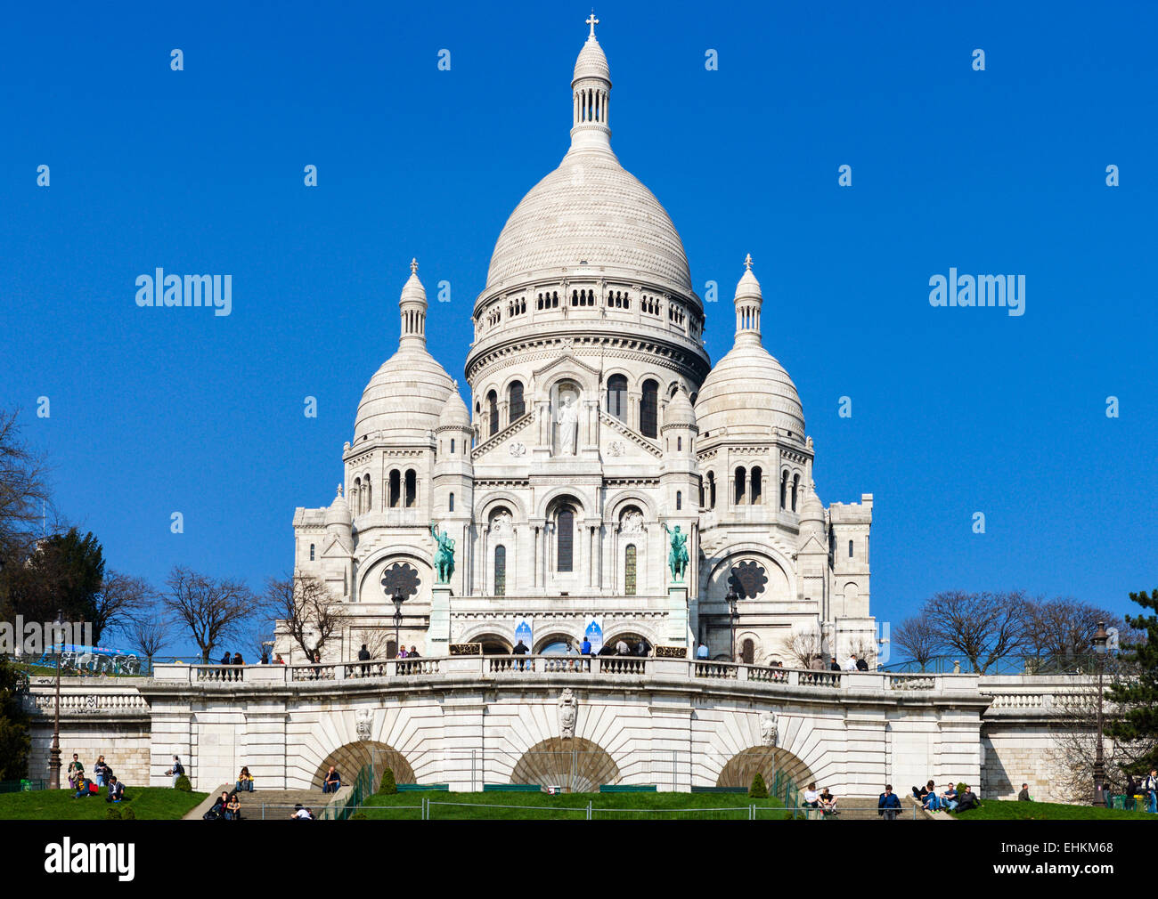Basilique du Sacré-Cœur, Montmartre, Paris, France Banque D'Images