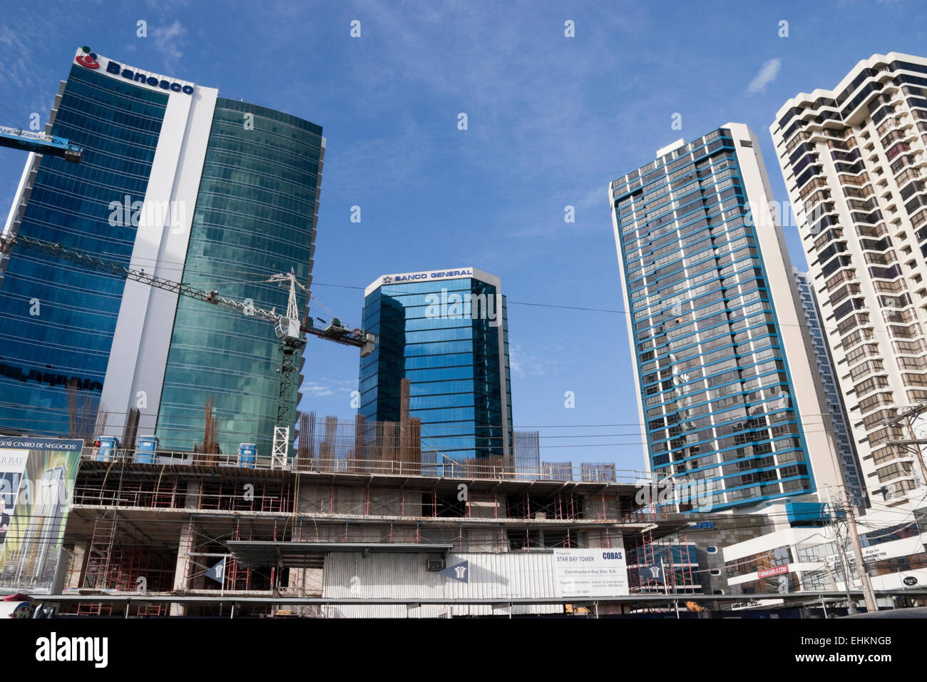 Panama City dispose d'un centre bancaire solide et d'un boom de la construction. La ville de Panama, République de Panama, Amérique Centrale Banque D'Images