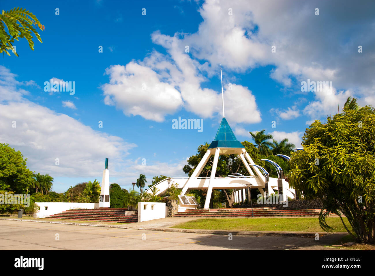 Monument à la course. Chaussée d'Amador, Panama, République de Panama, Amérique Centrale Banque D'Images