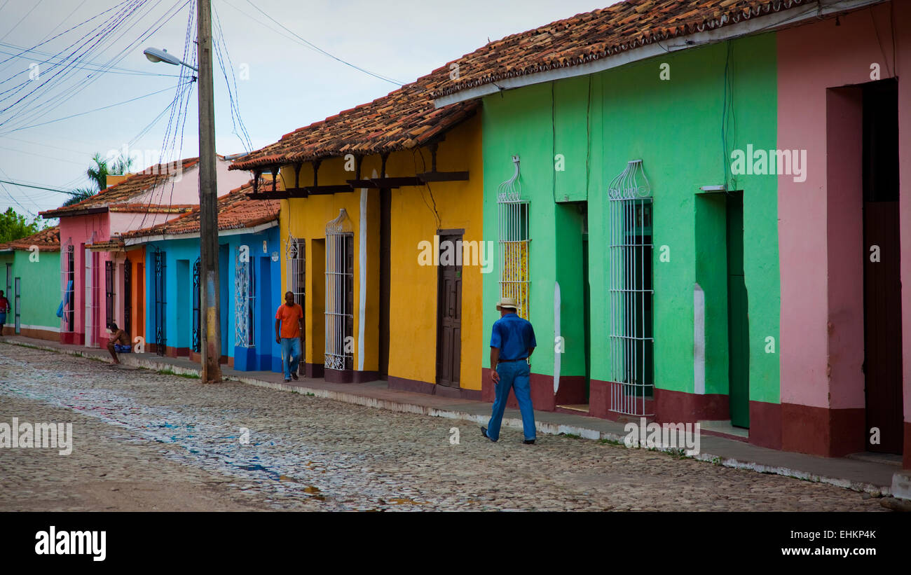 La vie de rue à Trinidad, Cuba Banque D'Images