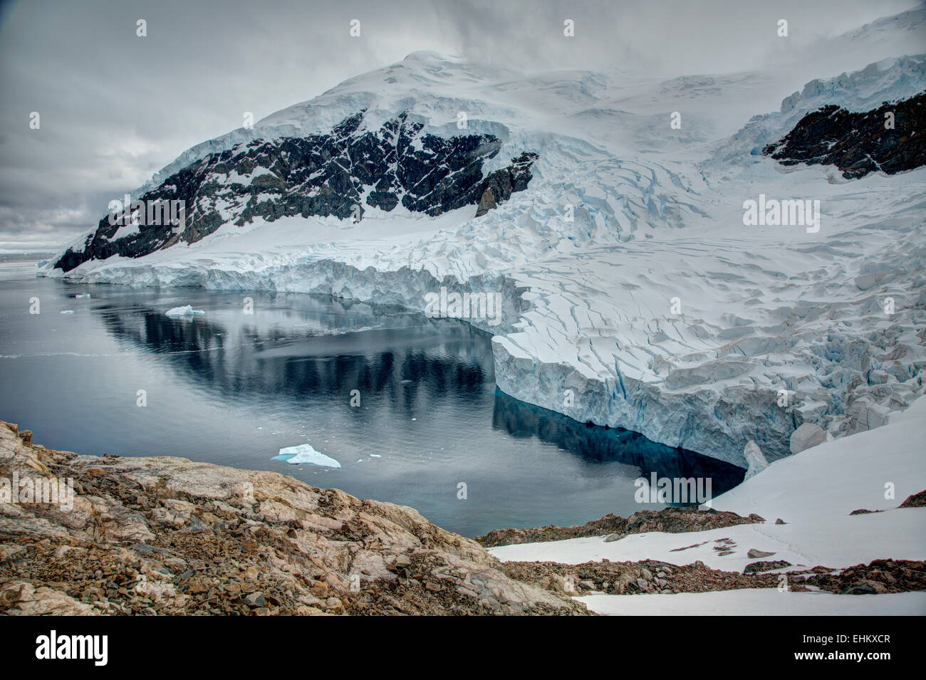 Neko Harbour, péninsule antarctique, Andvord Bay, situé sur la côte ouest de la Terre de Graham. Banque D'Images