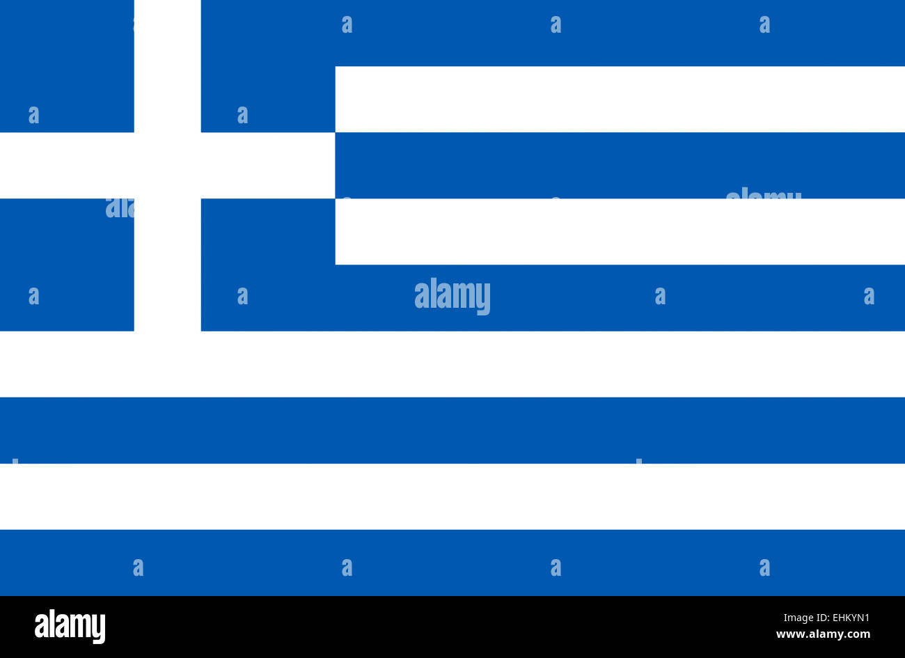 Drapeau national de la République de Grèce - République hellénique. Banque D'Images